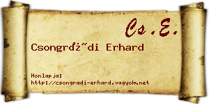 Csongrádi Erhard névjegykártya